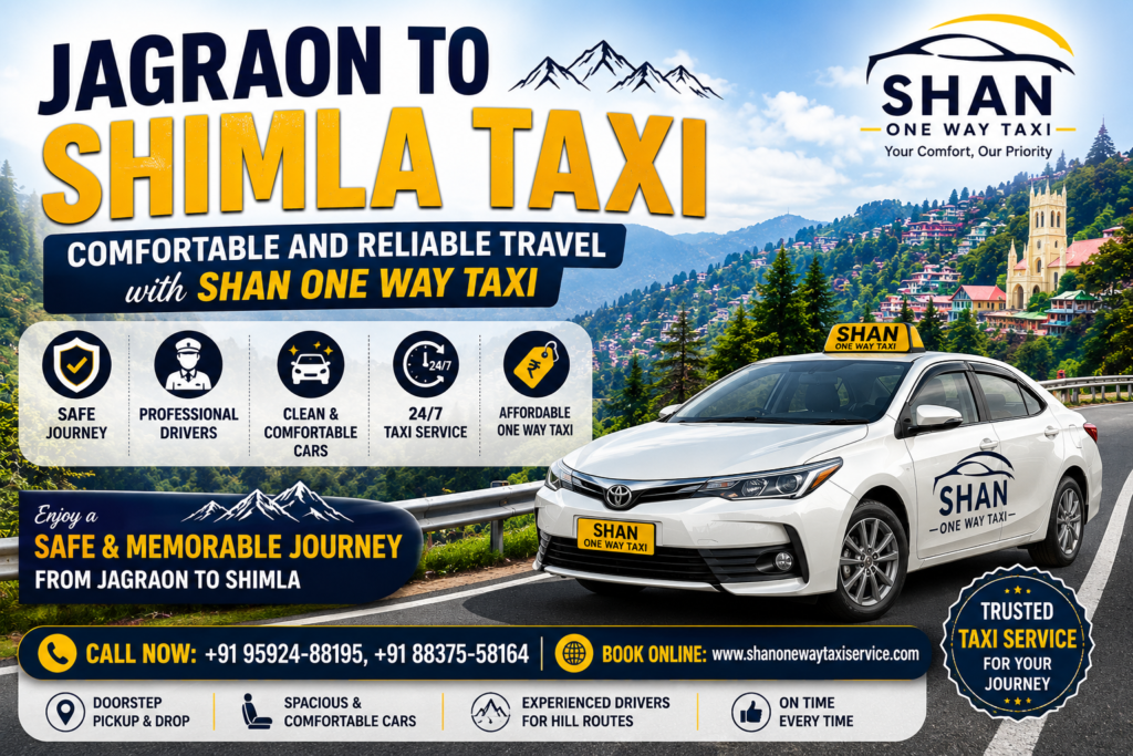 Jagraon to Shimla Taxi