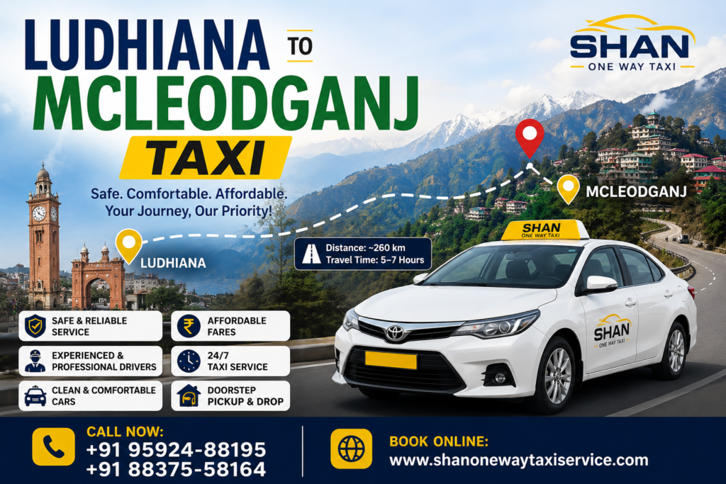 Ludhiana to McLeodganj Taxi